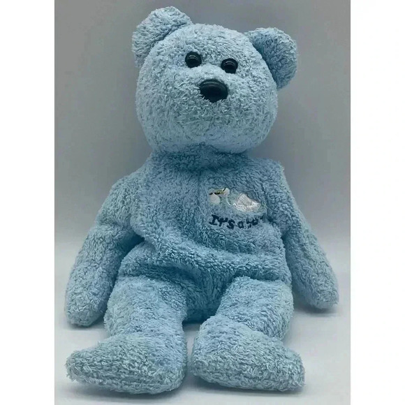 Ty Beanie Buddy "It's A Boy" Birth Announcement Gender Reveal‎ 7” Vintage 2002 - Picture 1 of 7